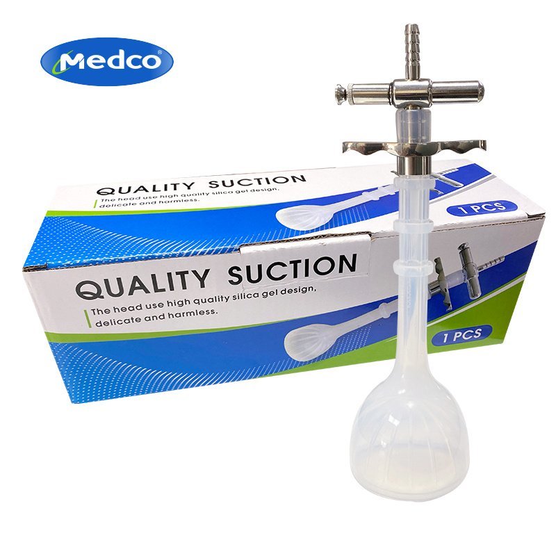 Hospital equipment medical vacuum extractor cup silicone vacuum suction device