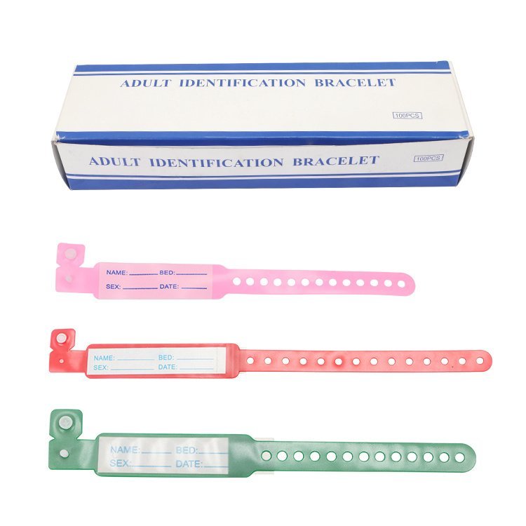 Popular design Adult Children Waterproof Plastic Disposable Hospital ID bracelet