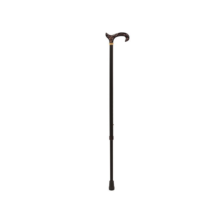 Wood handle rubber tip foldable elderly people use walking stick