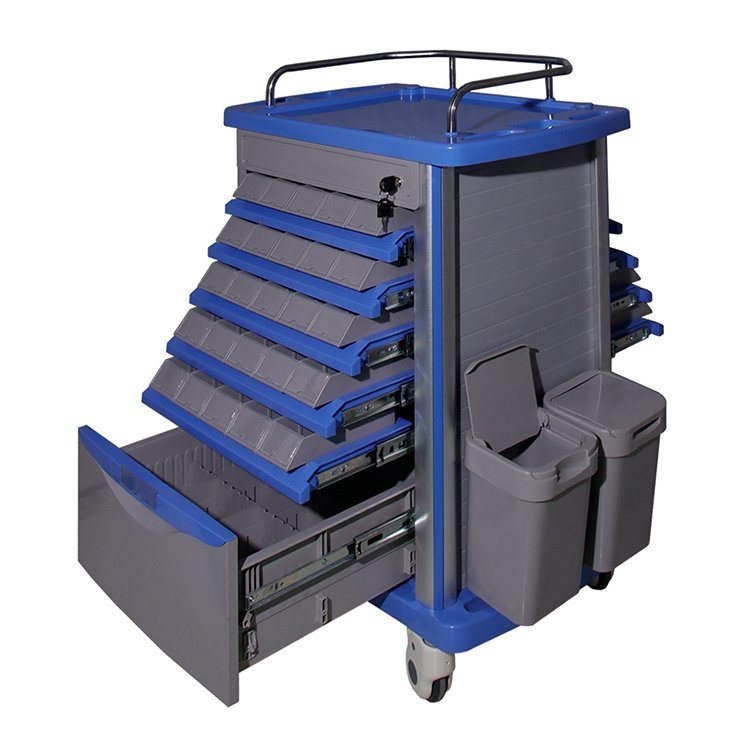 Multi-function medical nursing emergency care trolley